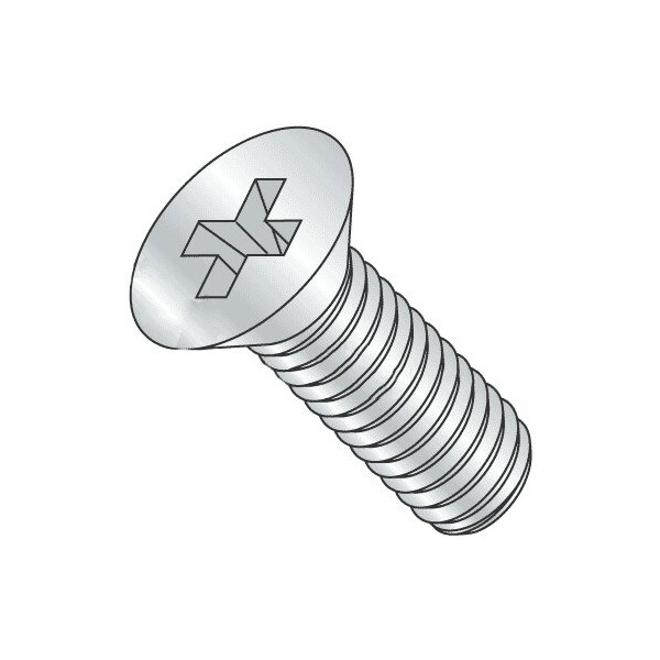 Newport Fasteners #6-32 x 2 in Phillips Flat Machine Screw, Zinc Plated Steel, 100 PK 426354-100 - main